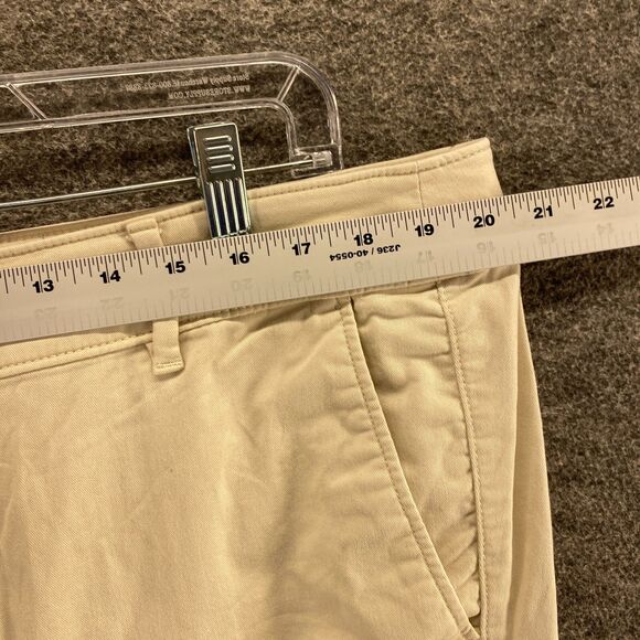 Loft Shorts Women 16 Beige High Rise Flat Front Bermuda Pockets Cotton Casual - Picture 3 of 8